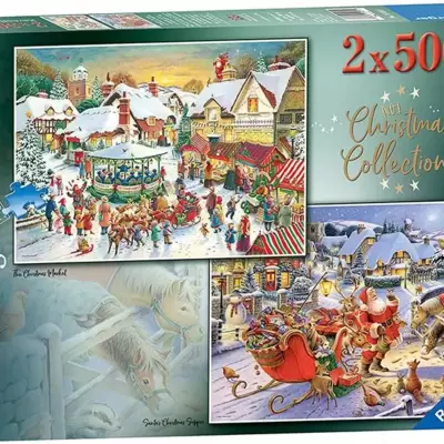 Ravensburger Puzle 2x500 delova - Novogodišnja čarolija