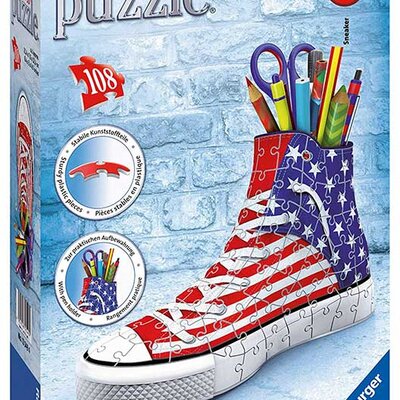 Kutija za olovke od puzli Patika sa američkom zastavom - Ravensburger 12549