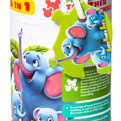 PUZZLIKA Slagalica 5 u 1 ŽIVOTINJE 59158