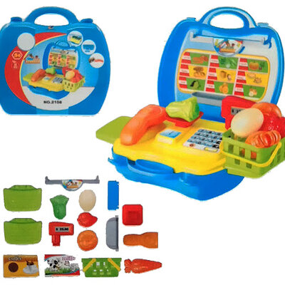 Happy Shop Market No.2108 - Kofer KASA za decu - 18 delova 59122