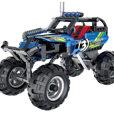 Mechanical Master 3D Quad No.5803 - Educational STEM Pull Back Building Blocks Car Toy - SASTAVLJIVI KVAD plavi 59131