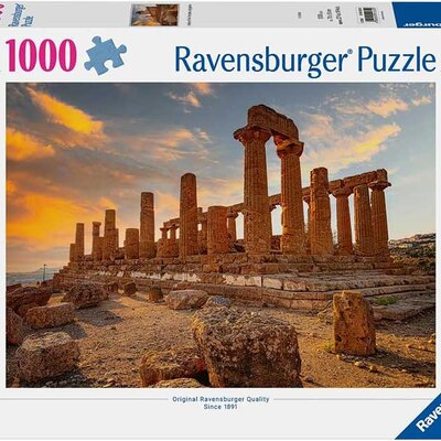 Puzzle slagalica 1000 delova Vale dei Templi Agriđento Sicilija Ravensburger 12001232