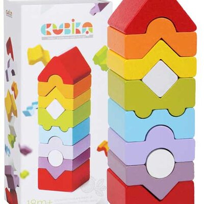 Cubika Drvena kula od 10 elemenata 14989