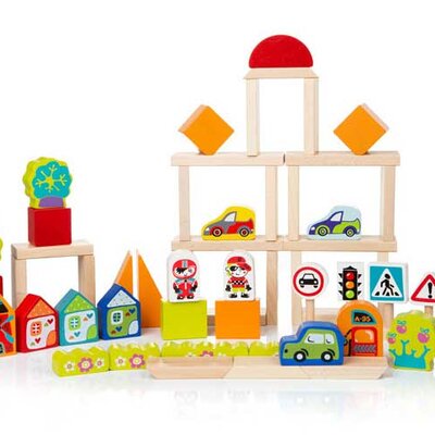 Cubika Drvene kocke Konstruktor 55 elemenata 13913