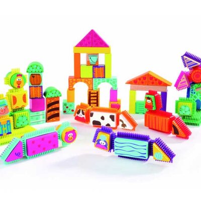 Top Bright Drveni blokovi za igru Farma