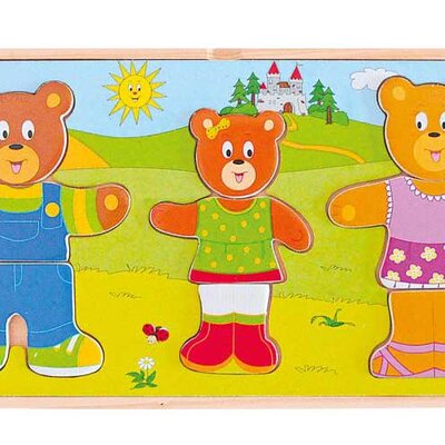 Drvena slagalica Porodica medveda Woodyland 90810
