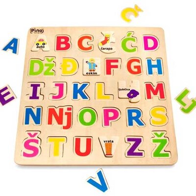 Pino Toys Drvena slagalica Abeceda