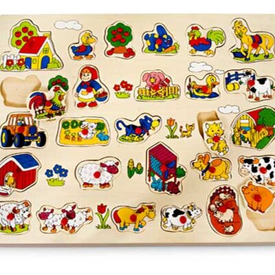 Pino Toys Velika drvena uklapalica Farma