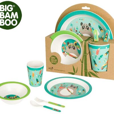 BigBamBoo Dečiji set za jelo Panda Indijanac