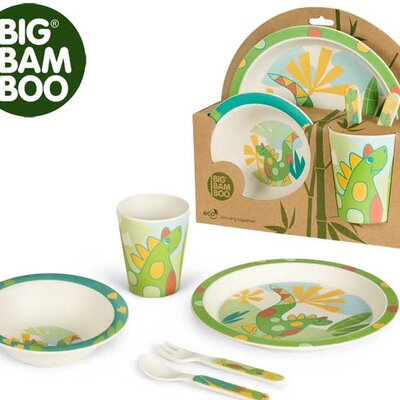 BigBamBoo Dečiji set za jelo Dino