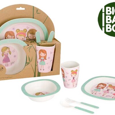 BigBamBoo Dečiji set za jelo Fashion Girl