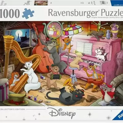 Puzzle slagalica 1000 delova Mačke iz visokog društva Disney Collestors Edition Ravensburger 12000753