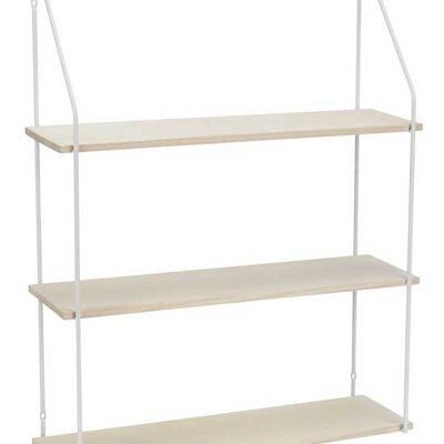 Zidna viseća polica 80x65x20 cm Bela Natur