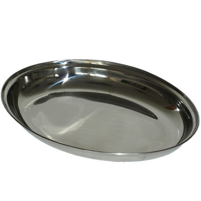 Inox ovalni duboki poslužavnik 45cm