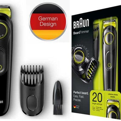 Braun Punjivi trimer za bradu BT3021 BLK/VTGRN WBOX