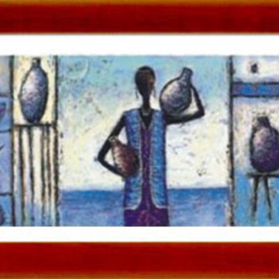 Lady in Blue 30x70