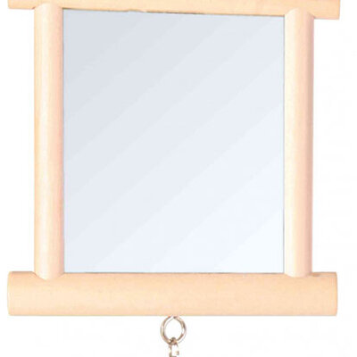 Ogledalce u drvenom ramu, sa zvonom, za kavez za ptice Trixie 5860