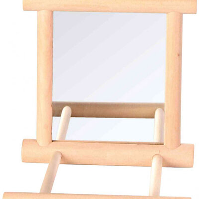 Ogledalo u drvenom ramu, sa prečkom za stajanje, za kavez za ptice Trixie 5861