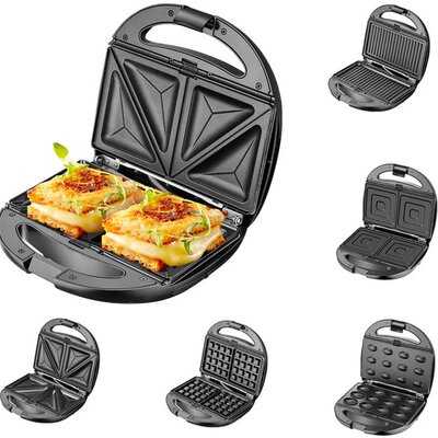 Multifunkcionalni aparat sa izmenjivim pločama za različite kolače i sendviče Adler AD3040