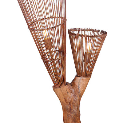 Globo podna lampa 25800 drvo-natur 2XE27