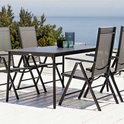 Baštenska garnitura Litius Sto i četiri podesive stolice