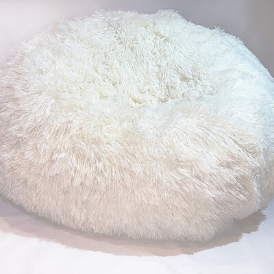 Lazy bag fotelja Beli Čupavac