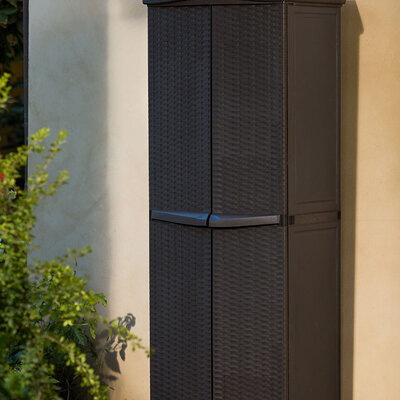 PVC Dvokrilni orman sa policama Keter Rattan Style 231231