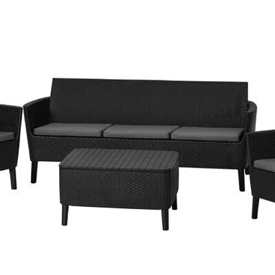 Baštenska garnitura Salemo 3 seater Graphite Trosed Dve stolice Stočić