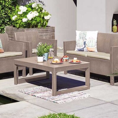 Baštenska garnitura Orlando sa Lyon stolom podesive visine Cappuccino