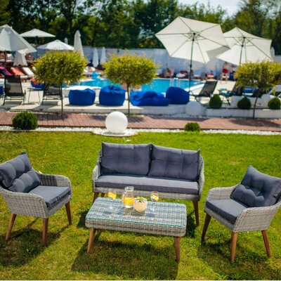 Baštenska Garnitura Labrinth - Drvo - PE Ratan