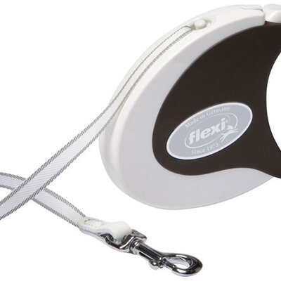 Flexi Povodac za pse Collection M Tape 5m White-Brown 