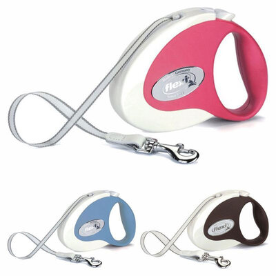 Flexi Povodac za pse Collection S Tape 3m White-Red