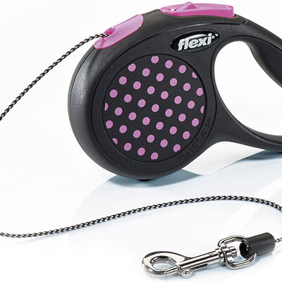 Povodac za psa ili mačku Flexi Design XS Cord 3m Pink