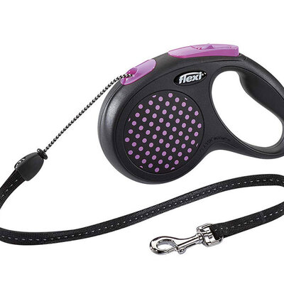 Povodac za psa Flexi Design M Cord 5m Pink