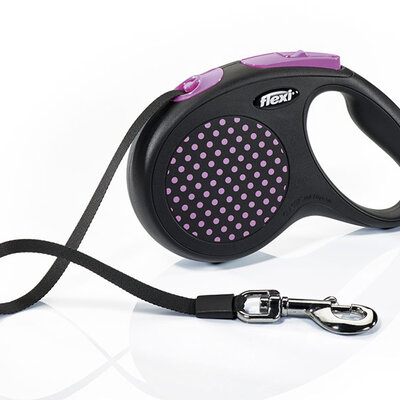Povodac za psa Flexi Design M Tape 5m Pink