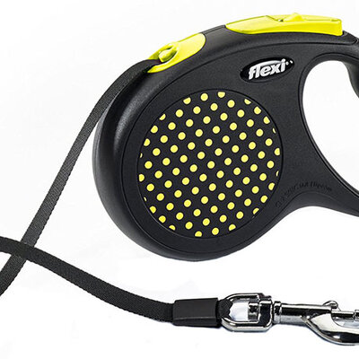 Povodac za psa Flexi Design M Tape 5m Yellow