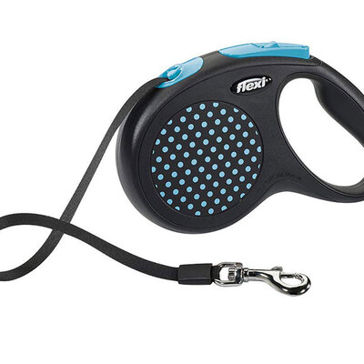 Povodac za psa Flexi Design M Tape 5m Blue