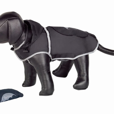 Nobby Kabanica za psa Rainy Black leđa 26cm 68450
