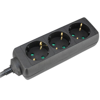 Commel produžni kabl sa 3 utičnice 3 m crni