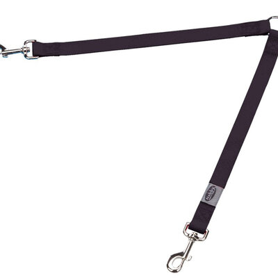 Razdelnik za povodac za dva psa M veličina crni Nobby 78571