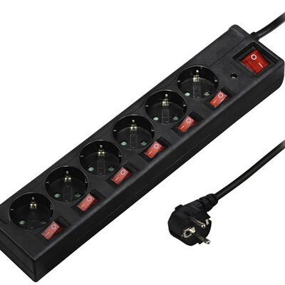 Hama Produžni kabl sa 6 utičnica koje se pojedinačno aktiviraju 3.5kW 1.4m 121946