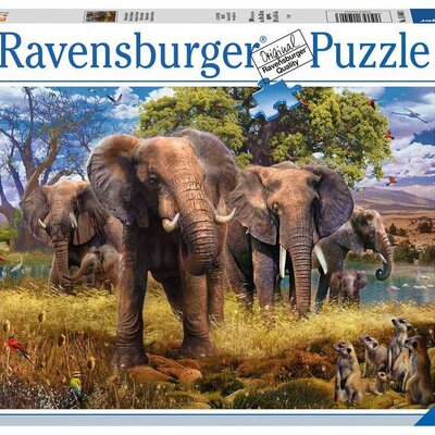 Puzzle 500 delova Slonovi Ravensburger 15040