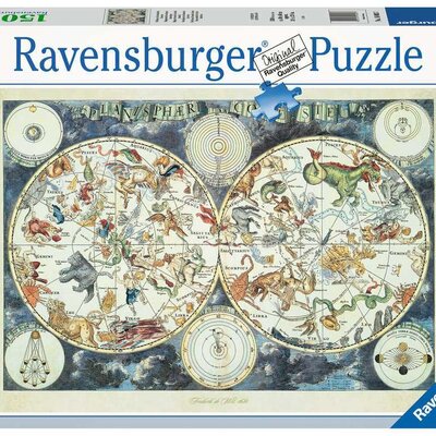 Puzzle Slagalica 1500 Mitološka mapa sveta Ravensburger 16003