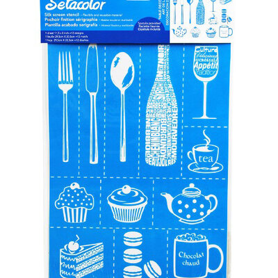 PEBEO Setacolor Šablon A4 za slikanje na tekstilu DEKORACIJA ZA STO 664970