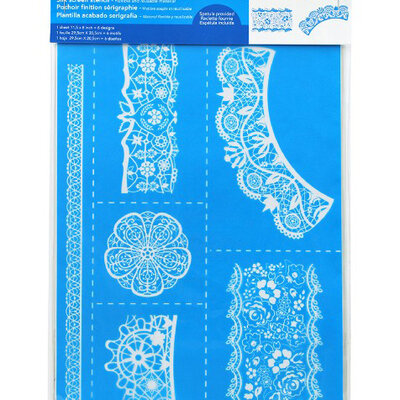 PEBEO Setacolor Šablon A4 za slikanje na tekstilu ČIPKA 664971