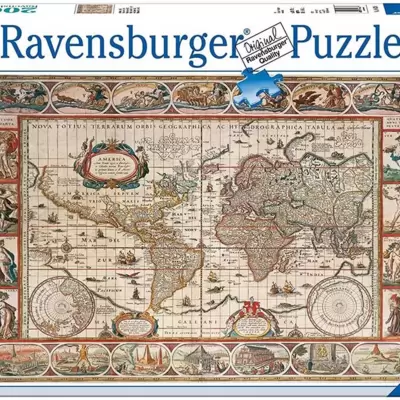 Puzzle Slagalica 2000 delova Mapa sveta iz 1650. Ravensburger 16633