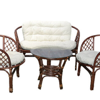 Baštenska garnitura Bahama Ratan Apricot