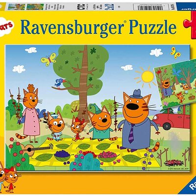 Puzzle 2x12 delova Porodica mačaka Ravensburger 05079