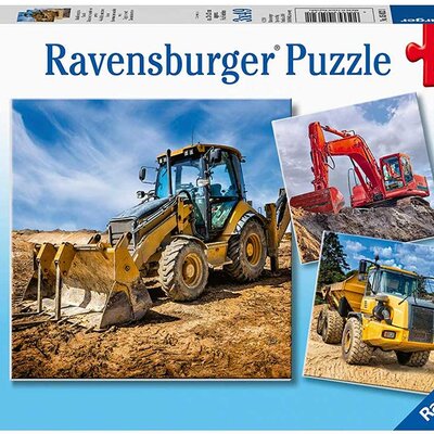 Puzzle 3x49 delova Bageri na delu Ravensburger 05032