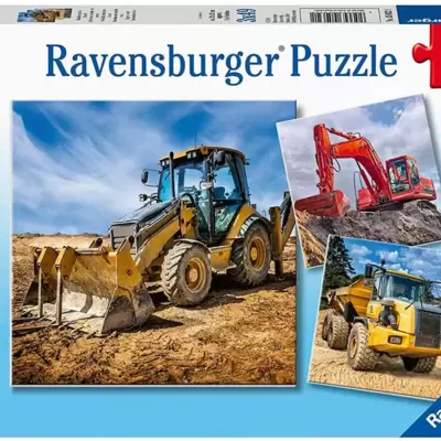 Puzzle 3x49 delova Bageri na delu Ravensburger 05032